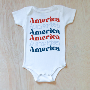 America America America Baby Onesie