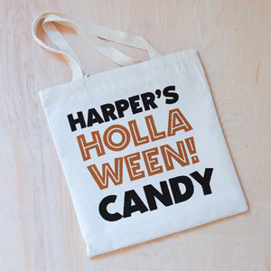 Personalized HOLLAween Candy Tote at Hi Little One
