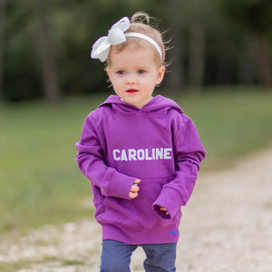 SALE Infant Personalized Hoodie Sweatshirt with Wool Letters