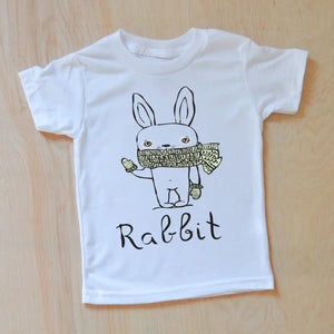Shy Rabbit T-shirt - White-T-Shirt