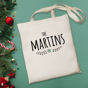 Classic Holiday Personalized Tote