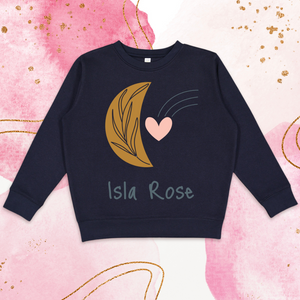 Cute Celestial Love Inspired Personalized Crewneck Sweatshirt