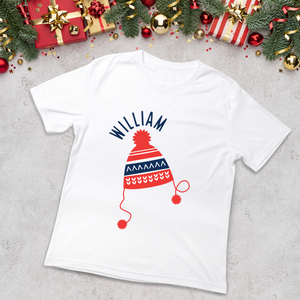 Personalized Winter hat Festive Holiday Season T-shirt