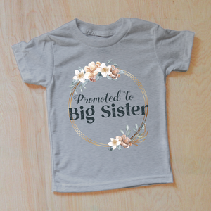 Floral Promoted to Big Sister Bohemian Inspired T-shirt