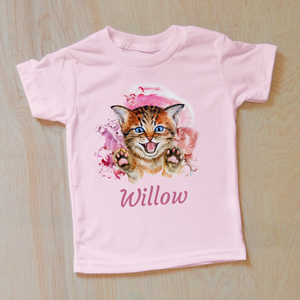 Playful Kitties Personalized Kids T-Shirt