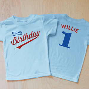 Little League Personalized Kids Birthday T-shirt