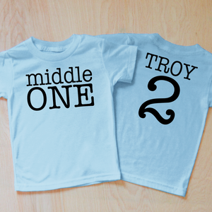 First One, Middle One Kids T-Shirt