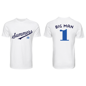 Adult Little League Big Man Personalized Father's Day T-Shirt