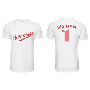 Adult Little League Big Man Personalized Father's Day T-Shirt