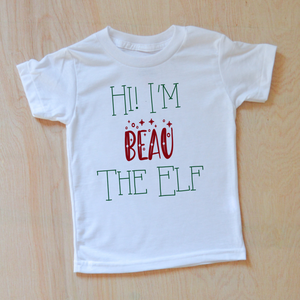 Hi I'm the Elf Personalized Holiday T-Shirt