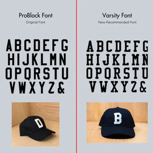 Adult Unstructured Baseball Hat with Vintage-Style Wool Lettering | Personalized Hats