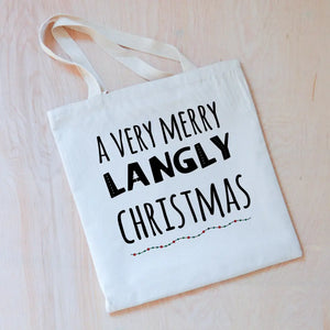 A Very Merry Personalized Tote at Hi Little One