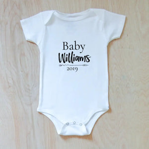 Baby Announcements Personalized Onesie at Hi Little One