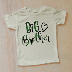 Big Brother Heart T-Shirt - 2T / Natural / Short Sleeve -