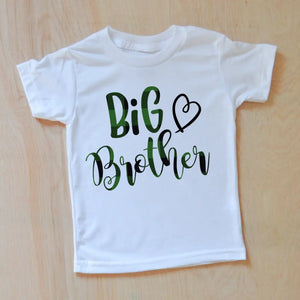 Big Brother Heart T-Shirt - 2T / White / Short Sleeve -