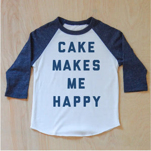 Cake Makes Me Happy Raglan {Miss Jones} at Hi Little One