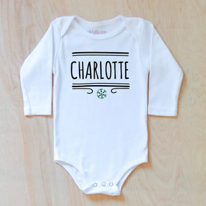 Classic Winter Personalized Onesie at Hi Little One
