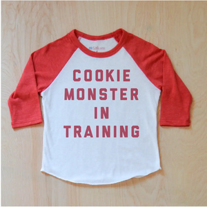Cookie Monster in Training Raglan {Miss Jones} at Hi Little One