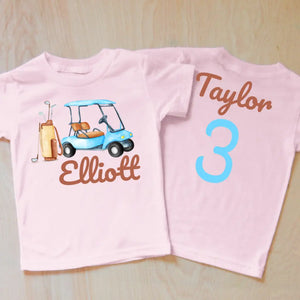 Golf Personalized T-shirt - 2T / Pink / Short Sleeve -
