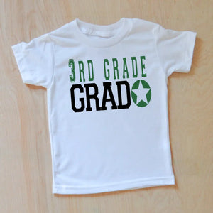 Graduation Star T-shirt - 2T / Green - White-T-Shirt