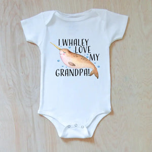 "I Whaley Love You" Personalized Narwhal Onesie for Baby at Hi Little One