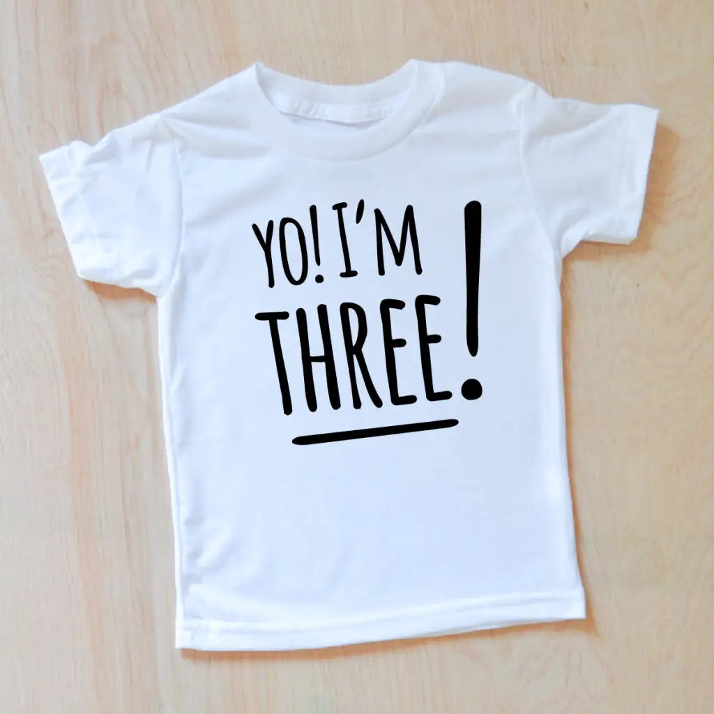 Kids Birthday T-Shirt - 2T / White / Short Sleeve