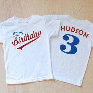 Little League Personalized Kids Birthday T-shirt - 2T /
