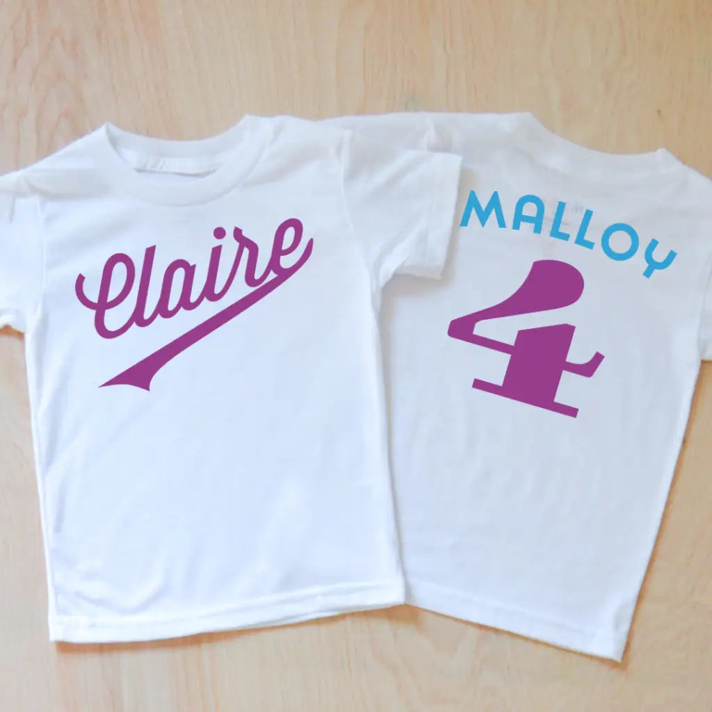 Little League Personalized T-shirt - 2T / White -