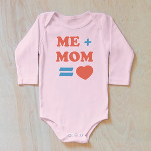 Me + Mom/Dad = Love Onesie - 0-3M / Short Sleeves / Light