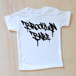 NY Graffiti Inspired Borough Babe T-Shirt - White-T-Shirt