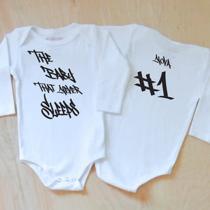 NY Graffiti Inspired The Baby That Never Sleeps Personalized