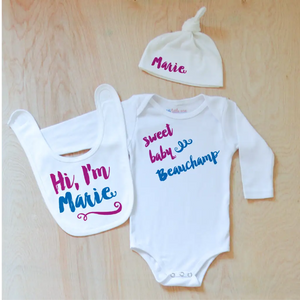 Oui Oui Personalized 3 Piece Set at Hi Little One