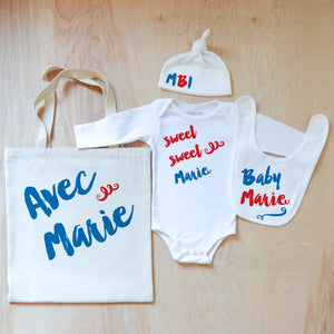 Oui Oui Personalized 4 Piece Set at Hi Little One