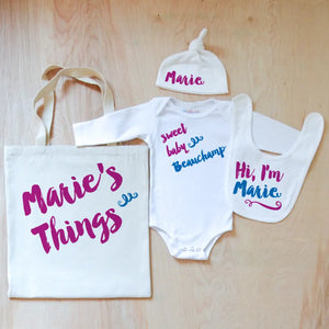 Oui Oui Personalized 4 Piece Set at Hi Little One