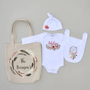 Personalized Bohemian 4 Piece Set at Hi Little One