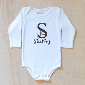 Personalized Initial Boho Onesie at Hi Little One