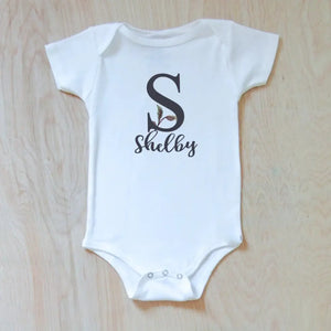 Personalized Initial Boho Onesie at Hi Little One