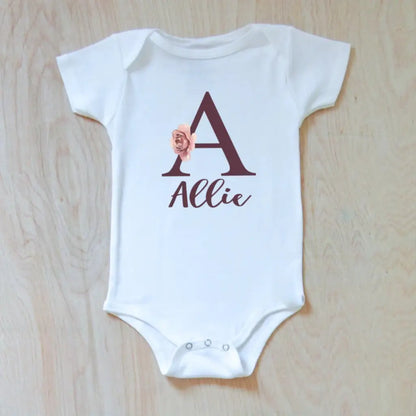 Personalized Initial Boho Onesie at Hi Little One
