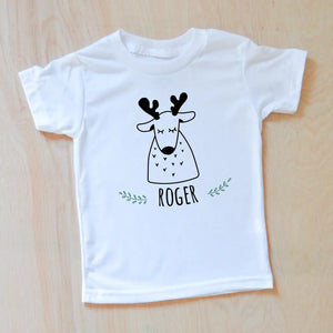 Reindeer Personalized T-shirt at Hi Little One