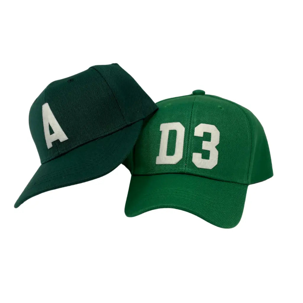Toddler Baseball Hat with Personalized Initial Vintage Wool Lettering