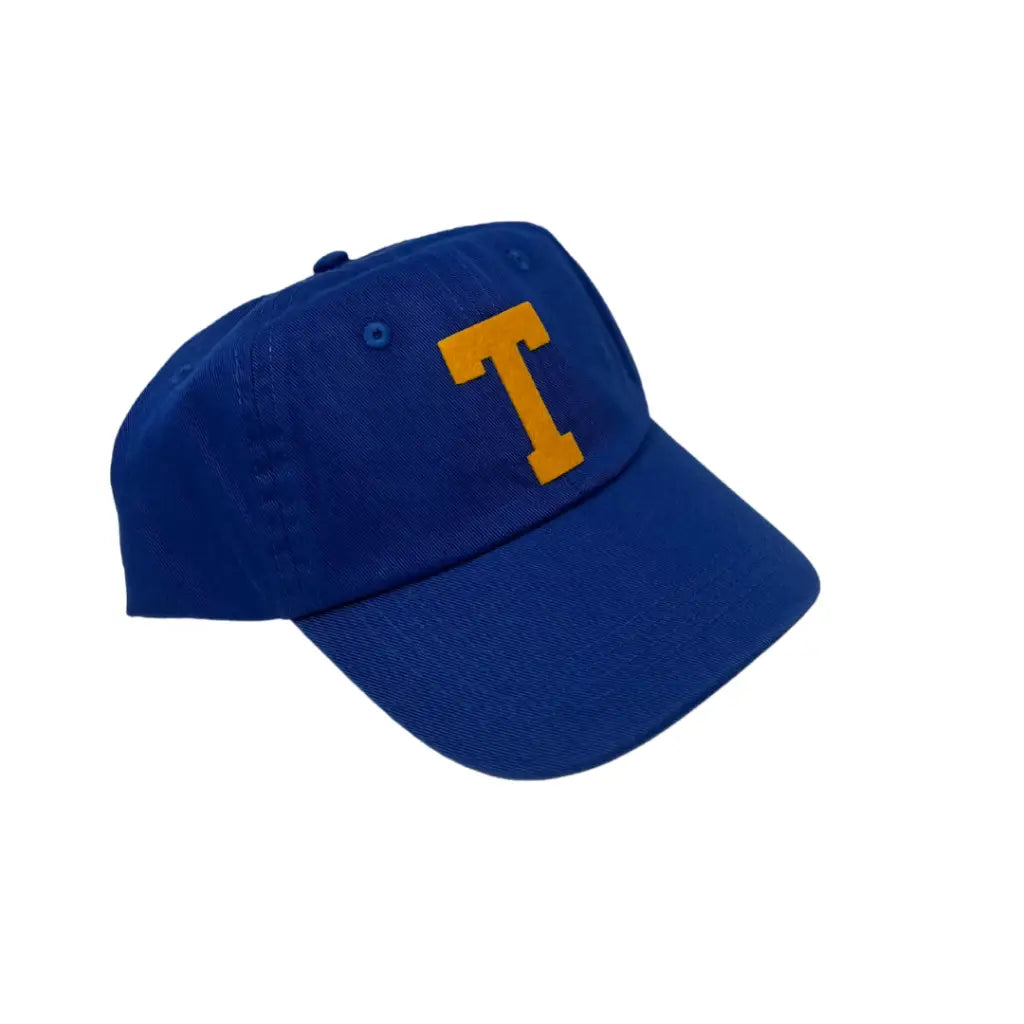 Toddler/Youth Unstructured Baseball Cap with Vintage Wool Lettering - Navy / Varsity