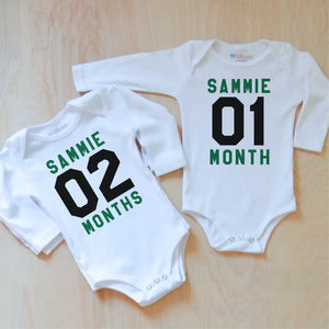 Varsity Personalized Month by Month Set at Hi Little One