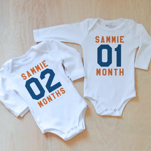 Varsity Personalized Month by Month Set at Hi Little One