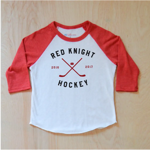 Varsity Personalized Red Raglan at Hi Little One