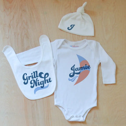 Vintage Summer Breezy Personalized 3 Piece Set -