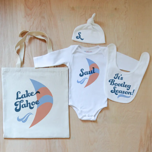 Vintage Summer Breezy Personalized 4 Piece Set -