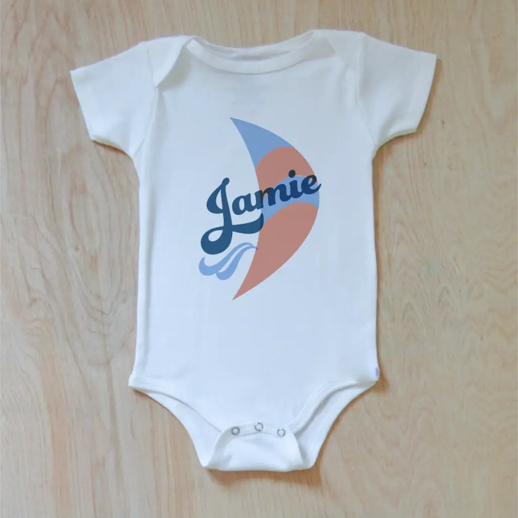 Vintage Summer Breezy Personalized Onesie - Onesie