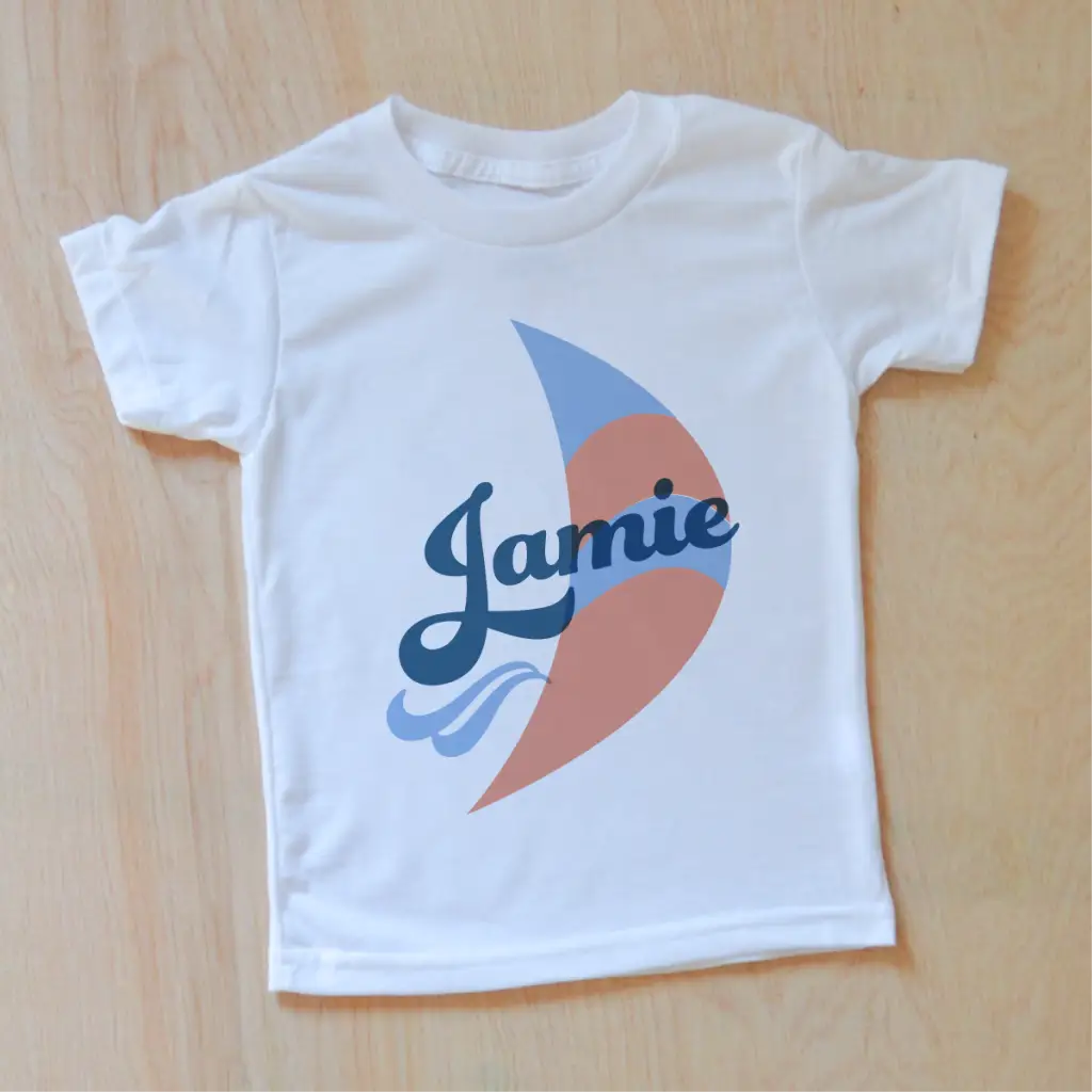 Vintage Summer Breezy Personalized T-shirt - White-T-Shirt