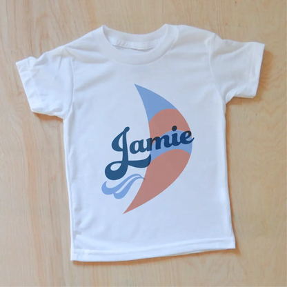 Vintage Summer Breezy Personalized T-shirt - White-T-Shirt