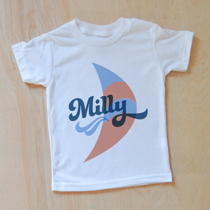 Vintage Summer Breezy Personalized T-shirt - White-T-Shirt